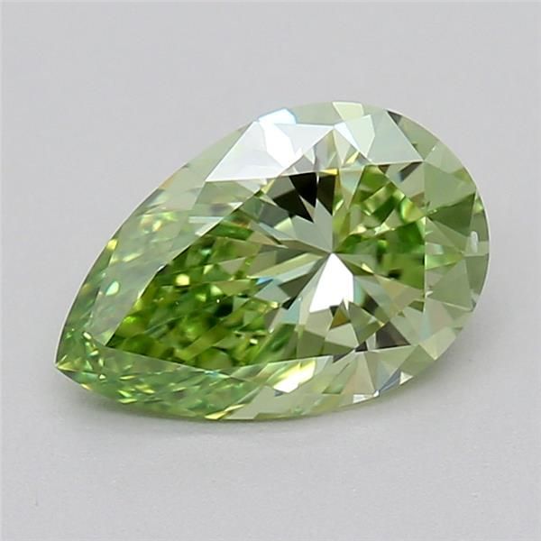 0.78 CT Fancy Vivid Green PEAR