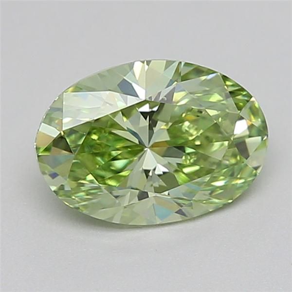 0.58 CT Fancy Vivid Green OVAL