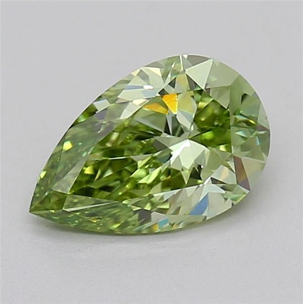0.81 CT Fancy Vivid Green PEAR