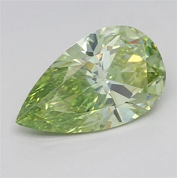 0.62 CT Fancy Vivid Green PEAR