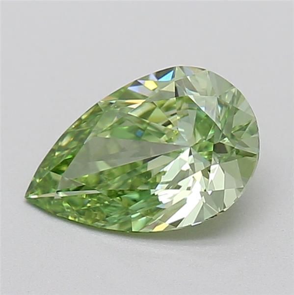 0.74 CT Fancy Vivid Green PEAR