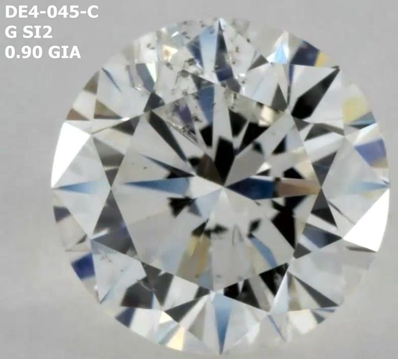 Diamant Rond 0.90 ct - Couleur G - Pureté SI2