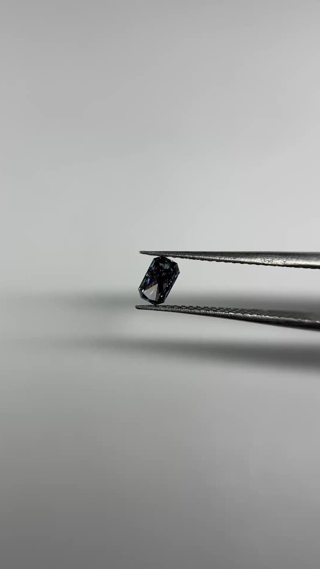 0.3 CT Fancy Dark Grayish Blue RADIANT