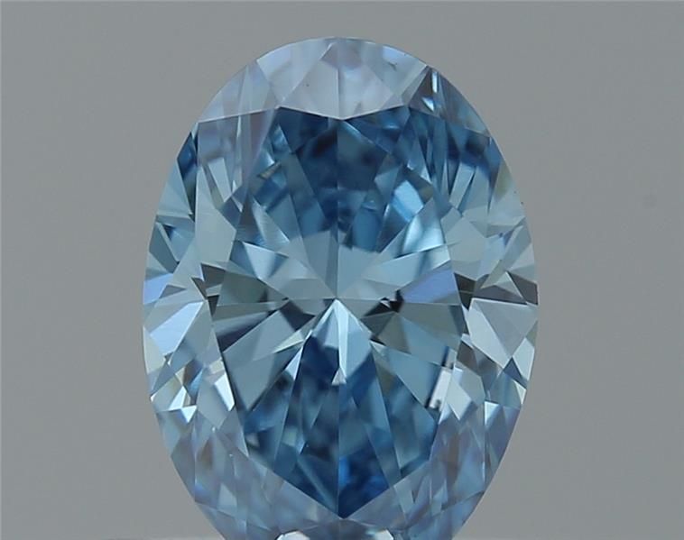 0.55 CT Fancy Vivid Blue OVAL