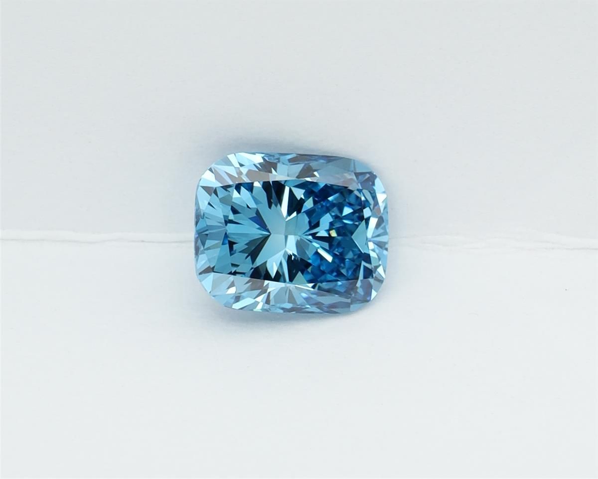 1.08 CT Fancy Vivid Blue CUSHION MODIFIED