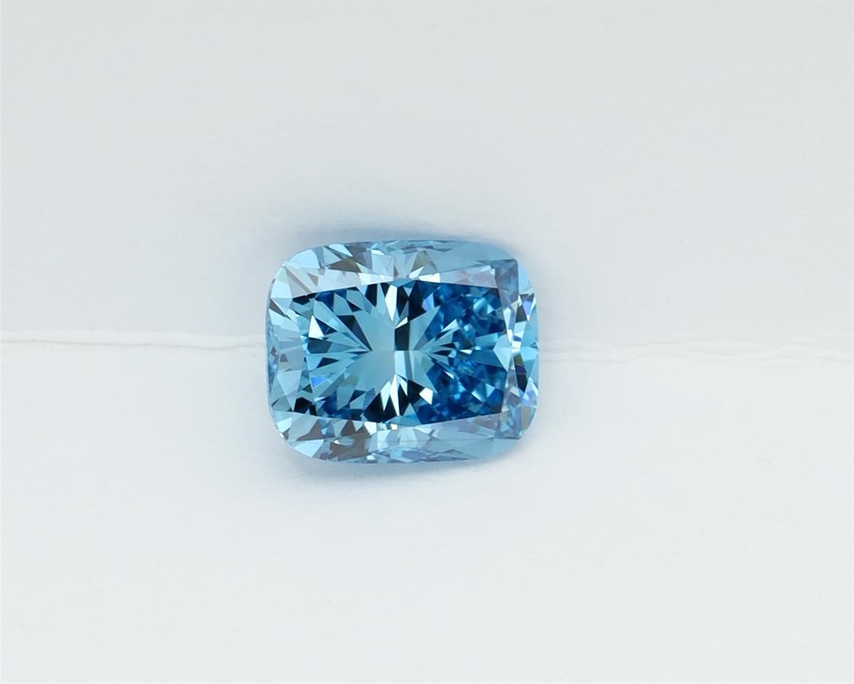 1.03 CT Fancy Vivid Blue CUSHION MODIFIED