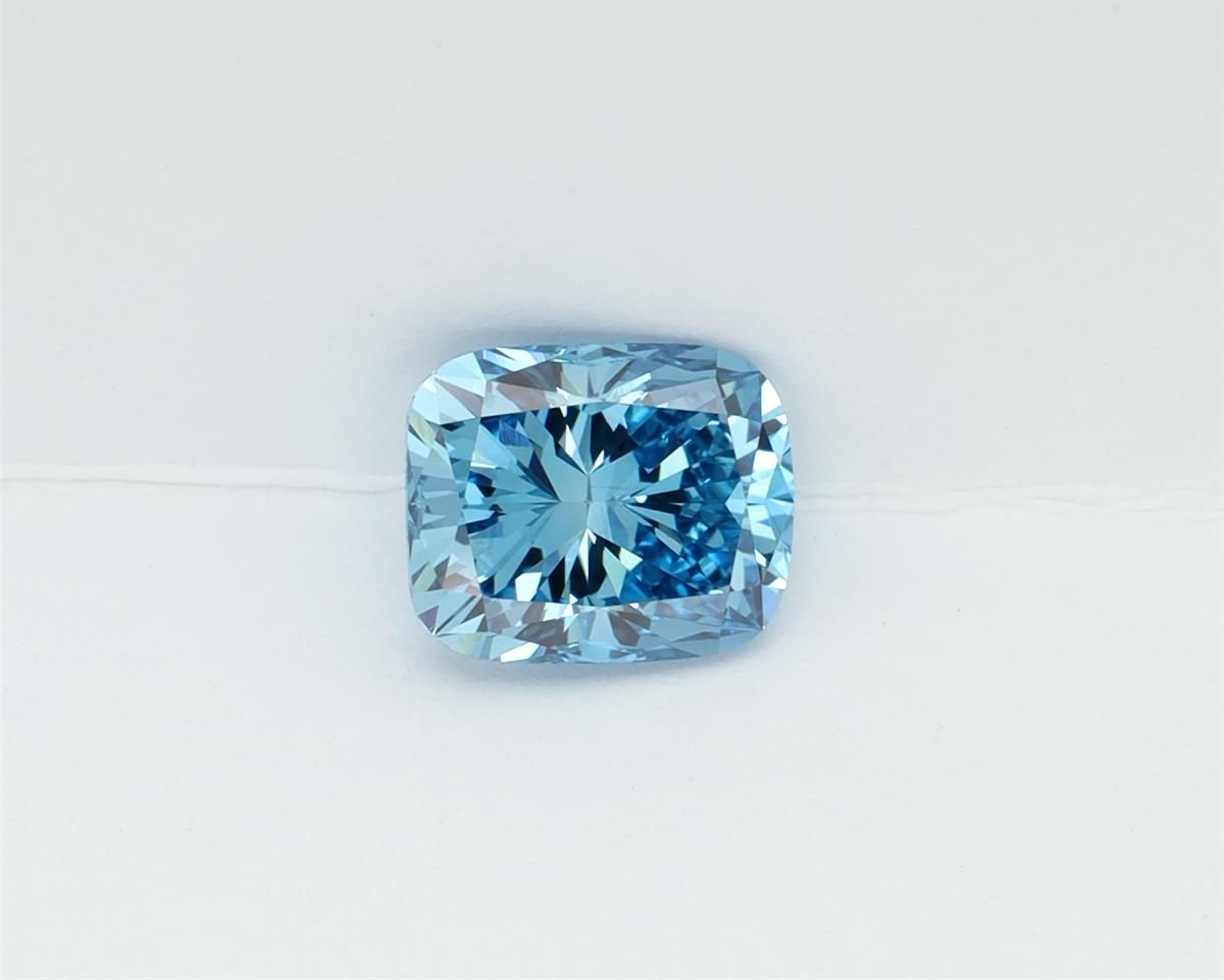 1.08 CT Fancy Vivid Blue CUSHION MODIFIED