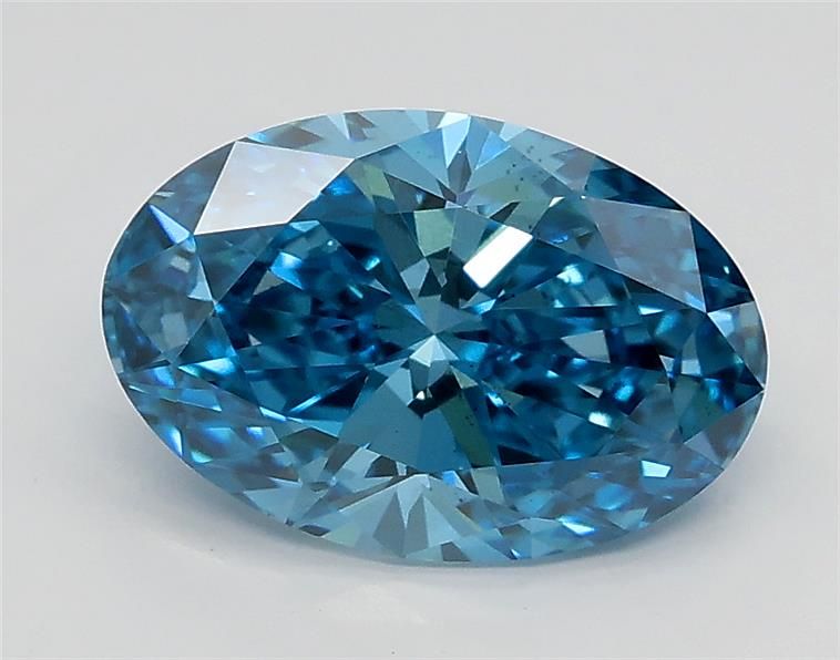 1.51 CT Fancy Vivid Blue OVAL