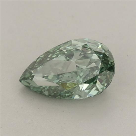 0.6 CT Fancy Vivid Green PEAR