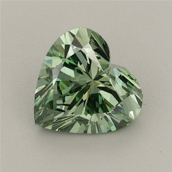 0.77 CT Fancy Vivid Green HEART