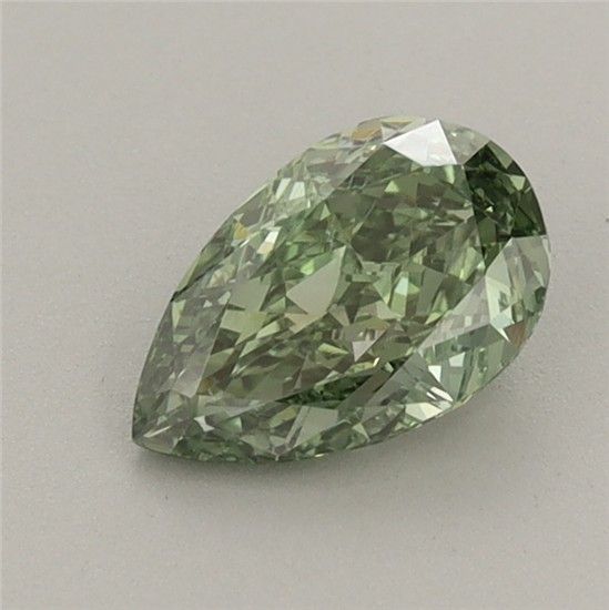 0.8 CT Fancy Vivid Green PEAR