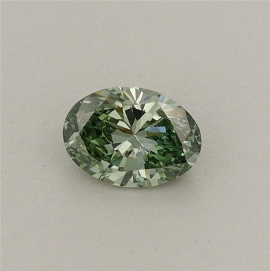 0.26 CT Fancy Vivid Green OVAL