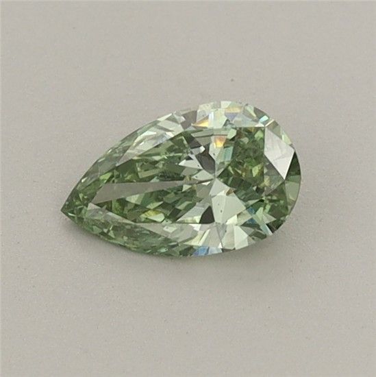 0.32 CT Fancy Vivid Green PEAR