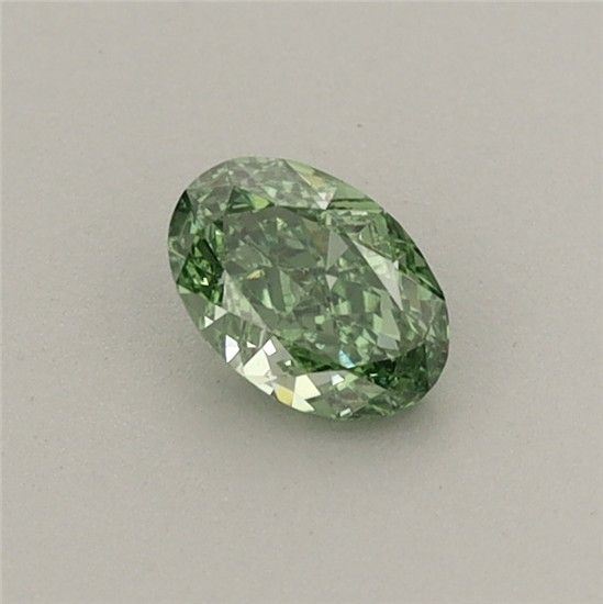 0.32 CT Fancy Vivid Green OVAL