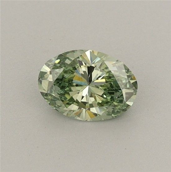 0.35 CT Fancy Vivid Green OVAL