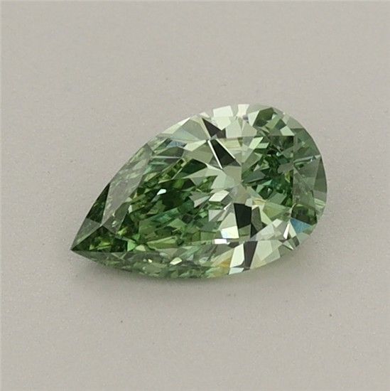 0.39 CT Fancy Vivid Green PEAR