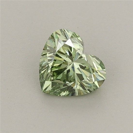 0.45 CT Fancy Vivid Green HEART