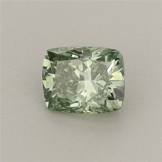 0.45 CT Fancy Vivid Green CUSHION MODIFIED