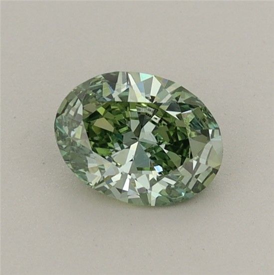 0.45 CT Fancy Vivid Blueish Green OVAL