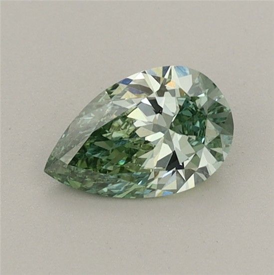 0.46 CT Fancy Vivid Green PEAR