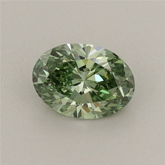 0.48 CT Fancy Vivid Green OVAL