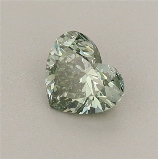 0.48 CT Fancy Vivid Green HEART