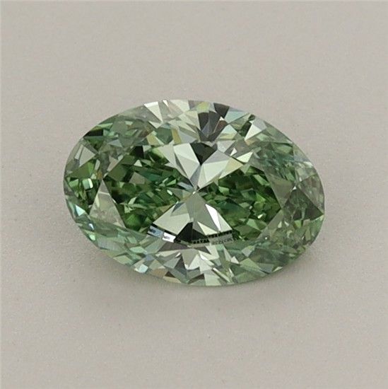0.51 CT Fancy Vivid Green OVAL