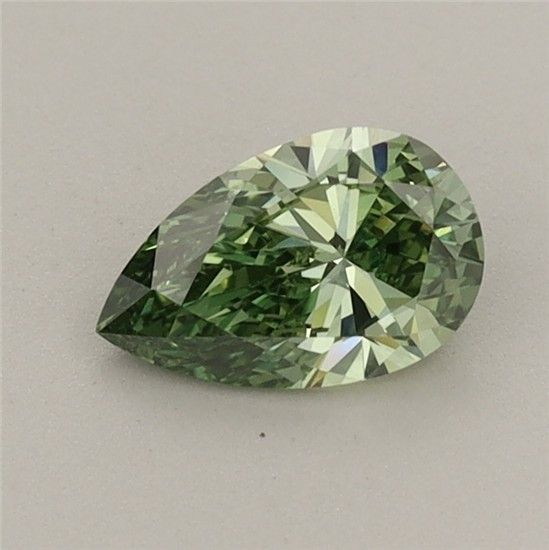 0.52 CT Fancy Vivid Green PEAR