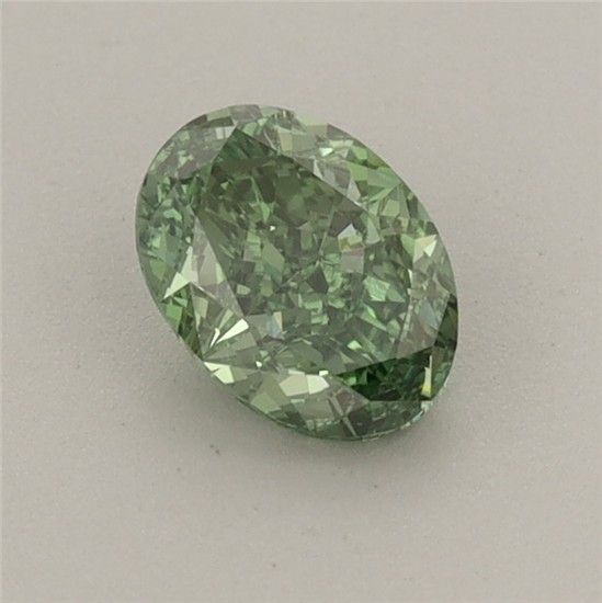0.61 CT Fancy Vivid Green OVAL