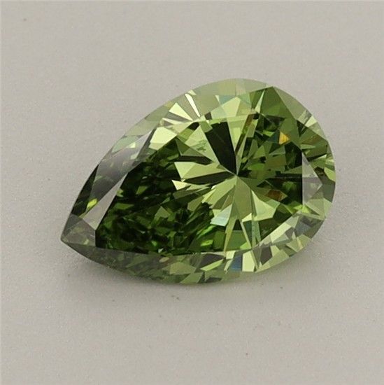 0.63 CT Fancy Vivid Green PEAR