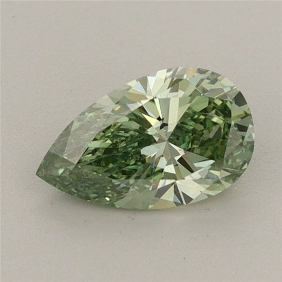 0.63 CT Fancy Vivid Green PEAR