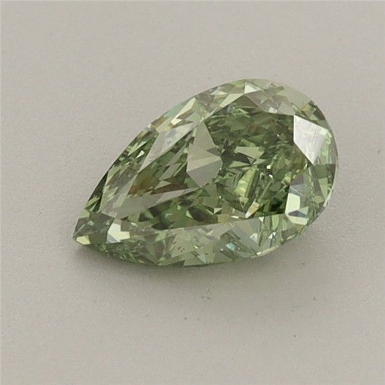 0.64 CT Fancy Vivid Green PEAR