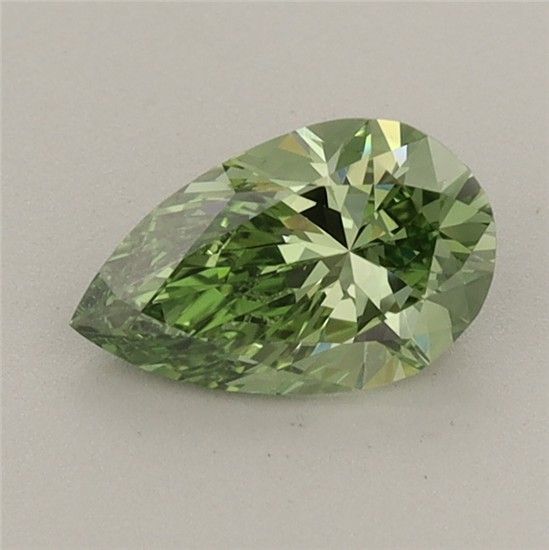 0.66 CT Fancy Vivid Green PEAR
