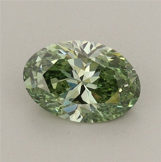 0.67 CT Fancy Vivid Green OVAL