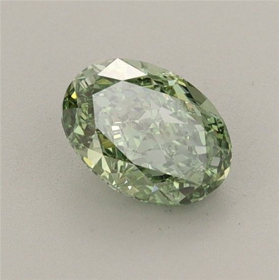 0.7 CT Fancy Vivid Green OVAL