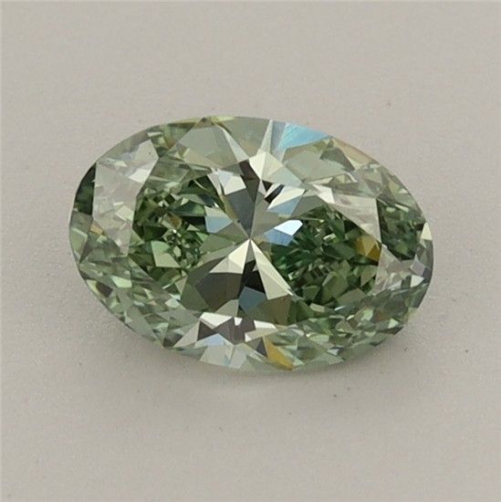0.71 CT Fancy Vivid Green OVAL