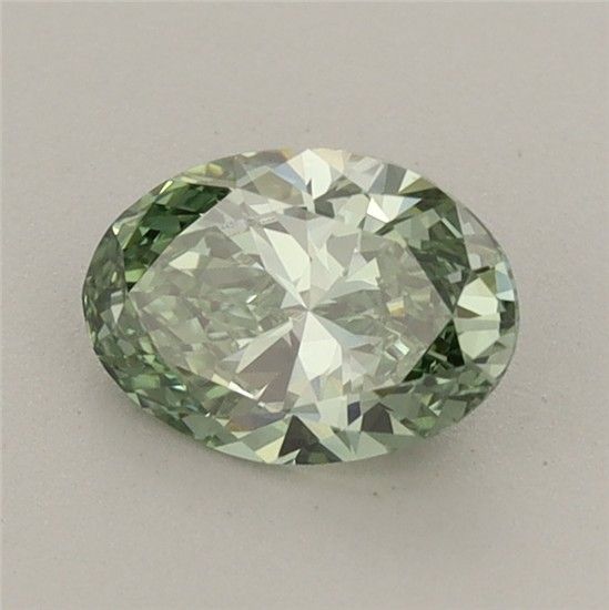 0.71 CT Fancy Vivid Green OVAL