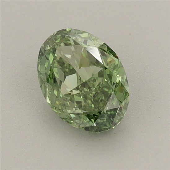 0.72 CT Fancy Vivid Green OVAL