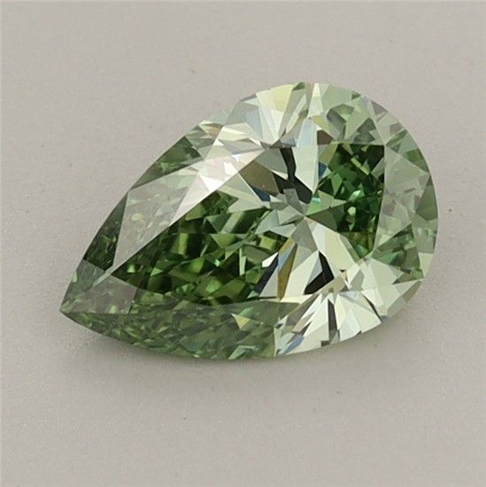 0.72 CT Fancy Vivid Green PEAR