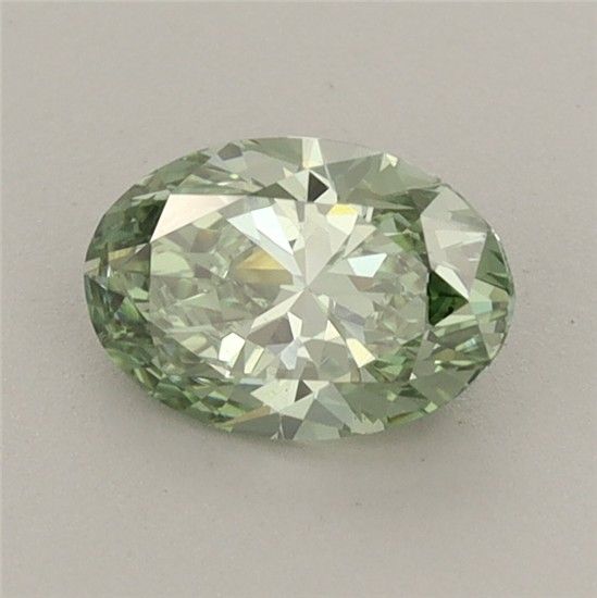 0.73 CT Fancy Vivid Green OVAL