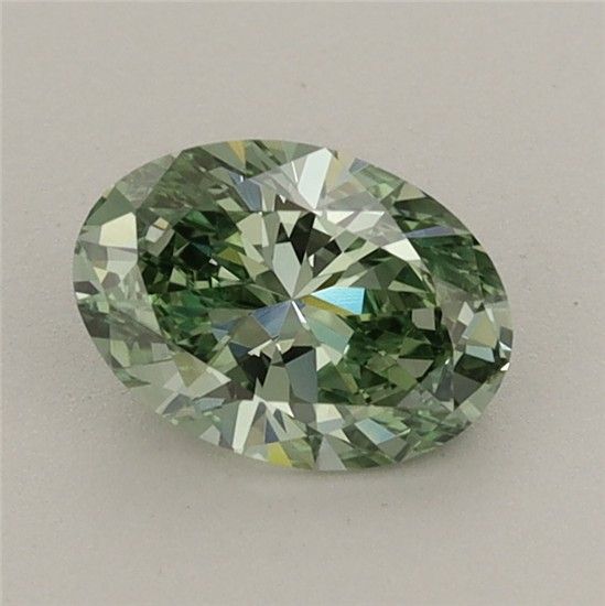 0.73 CT Fancy Vivid Green OVAL
