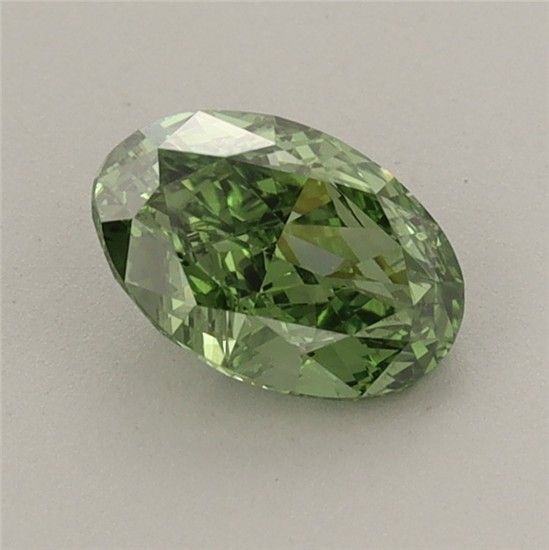 0.78 CT Fancy Vivid Green OVAL