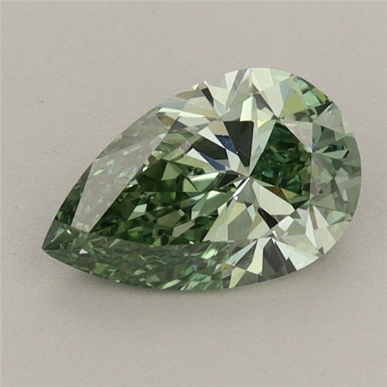 0.79 CT Fancy Vivid Green PEAR