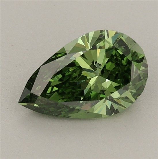 0.81 CT Fancy Vivid Green PEAR