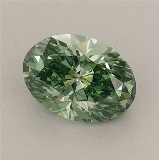 0.81 CT Fancy Vivid Green OVAL