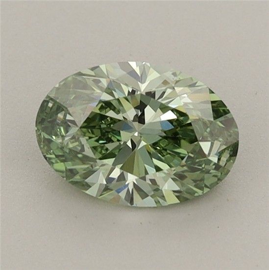 0.81 CT Fancy Vivid Green OVAL