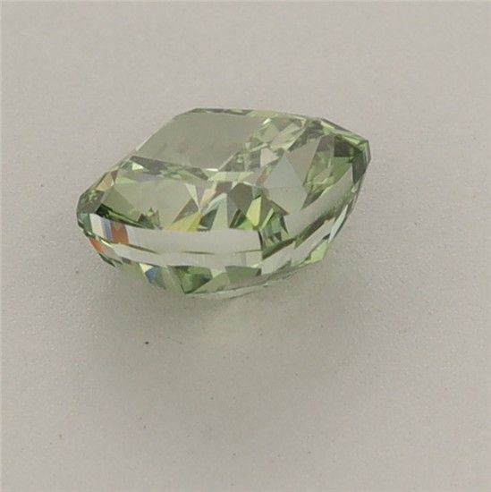 0.82 CT Fancy Vivid Green CUSHION BRILLIANT