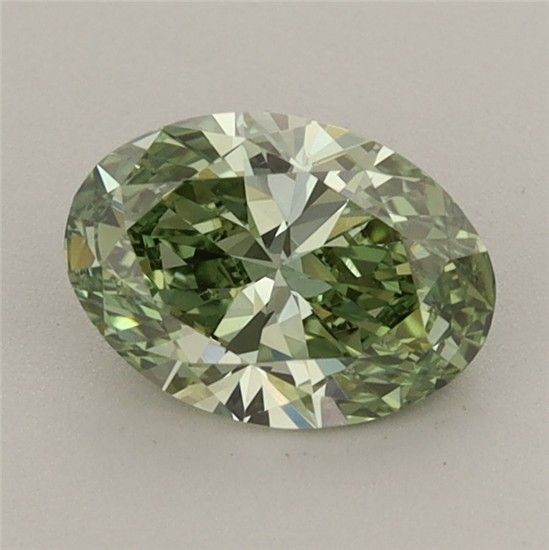 0.87 CT Fancy Vivid Green OVAL