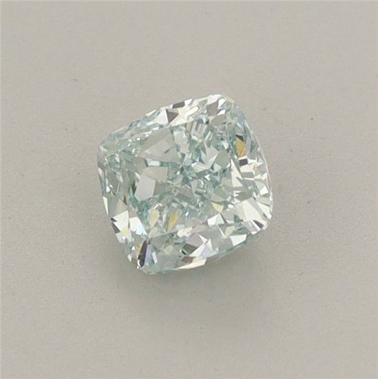0.48 CT Fancy Intense Blueish Green CUSHION MODIFIED