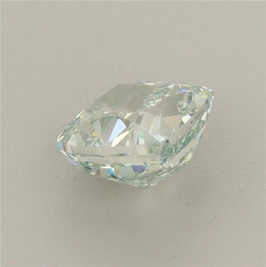 1.07 CT Fancy Intense Blueish Green CUSHION MODIFIED